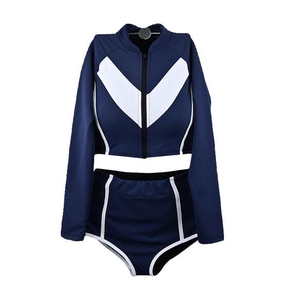 Korean sun protection quick-drying diving suit for women split long-sleeved snorkeling jelly suit couple swimsuit female internet celebrity surfing suit
