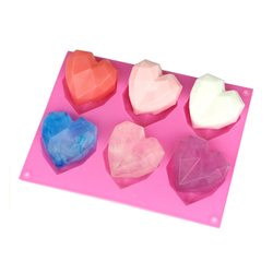 Diamond Heart-shaped Soap Base Diy Handmade Soap Mold Homemade Breast Milk Soap Soap Silicone Soap Mold Cake Grinding Tool