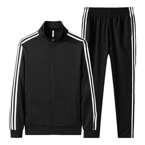 Sports suits for men's spring and autumn running casual plus velvet thickened large size sports suits for women couples sports suits