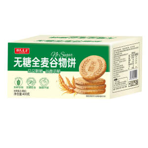 
Sugar-free whole wheat cereal biscuits, coarse grains, breakfast meal replacement, high fiber sugar control, healthy wheat bran craving-relieving pastries