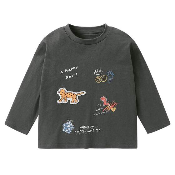 
Right European boy and girl base shirt long sleeve T-shirt cartoon cute spring and autumn new children's clothing children's top underwear