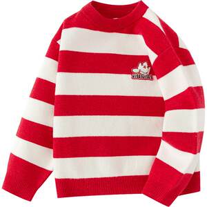 
Balabala children's clothing children's sweaters boys sweaters 2026 spring and autumn red New Year's greetings clothes