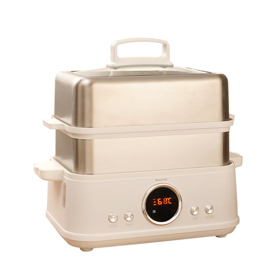 Japanese peacock electric steamer multi-functional household double-layer stainless steel steaming and stewing integrated large-capacity steamer steamer
