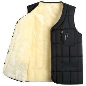 
Middle-aged and elderly down cotton vest men's velvet thickened autumn and winter dad's warm vest vest men's vest
