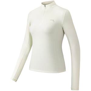 
ANTA supermodel T丨half-zip slim long-sleeved T-shirt for women spring new antibacterial bottoming inner sports top