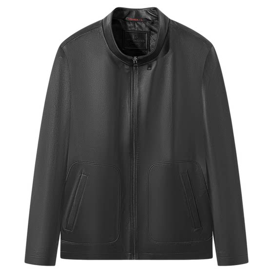 
[Thin sheepskin] Seven brand men's genuine leather leather jacket 2025 stand collar trendy leather jacket men's casual jacket