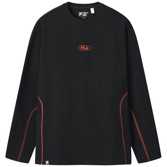 
Yi Yang Qianxi's same style FILA official men's knitted long-sleeved shirt 2025 winter new round neck long T-shirt