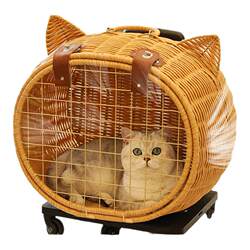 Mr. Grocery Pet Trolley Box Woven Portable Outing