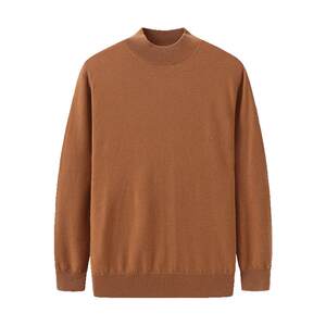 
Chunzhu 100% wool half turtleneck cardigan long sleeve knitted business casual warm top base sweater men