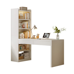 
Corner desk bookshelf bookcase integrated table student home writing study table bedroom wooden computer desk