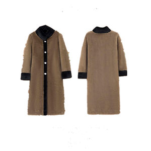 
Haining Mink Fur Coat Women's Winter 2025 New Mink Velvet Fur Jacket Mother's Fur One-piece Over-the-Knee Long Style