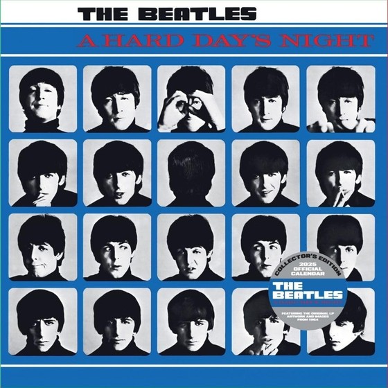 披头士乐队 2025年官方挂历 A Hard Day's Night 60周年唱片复刻 英文原版进口日历 Official The Beatles Collector's Calendar