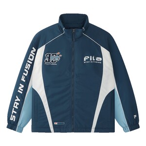 
FILA FUSION Fila trendy brand cotton jacket for men 2026 spring new color matching warm jacket casual stand collar jacket