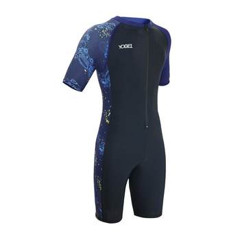 Yobel short -sleeved conjoined big girl men's swimsuit