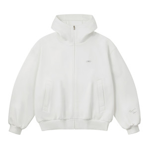 
PSO Brand Men's and Women's Air Layer American Loose Hooded Sweatshirt Women's Zipper Knitted Jacket Couple