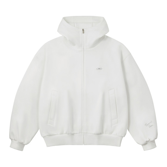 
PSO Brand Men's and Women's Air Layer American Loose Hooded Sweatshirt Women's Zipper Knitted Jacket Couple