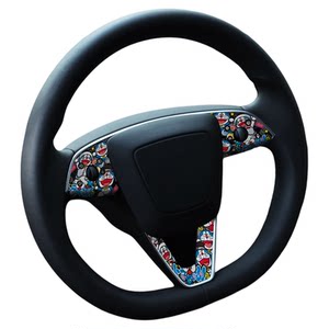 
Suitable for Tesla YL interior modification tpu steering wheel button protective film refresh Modely/3 modification accessories