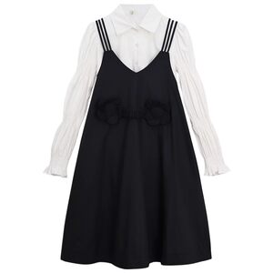 
Plus size women's clothing for fat girls in early spring new style suit vest, flesh-covering dress, loose slimming salt style two-piece suit