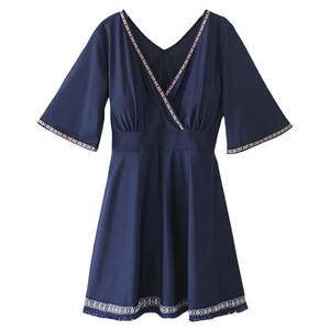 
Large size swimsuit for women fat mm200*0.5kg for covering flesh and stomach national style tassel dress style short-sleeved hot spring swimsuit