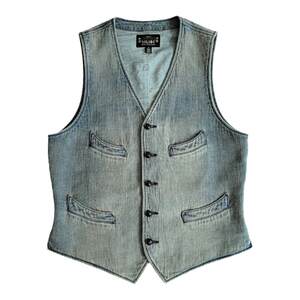 
Siribu Aidia slim fit vest vest Ami Kaji classic American retro dyeing and old non-rrl