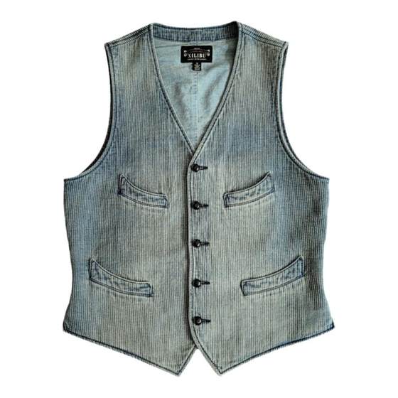 
Siribu Aidia slim fit vest vest Ami Kaji classic American retro dyeing and old non-rrl