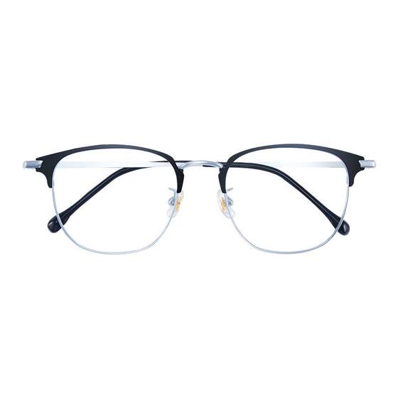 
Myopia glasses men's optical glasses can be matched with a certain degree lens pure titanium eyebrow line eye frame men's big face looks slimming