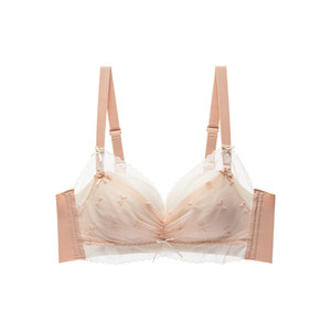 Ambeis lace girl underwear female small breasts, no empty cups, gathered and up -to -handed bra, sexy pure desire to prevent sagging