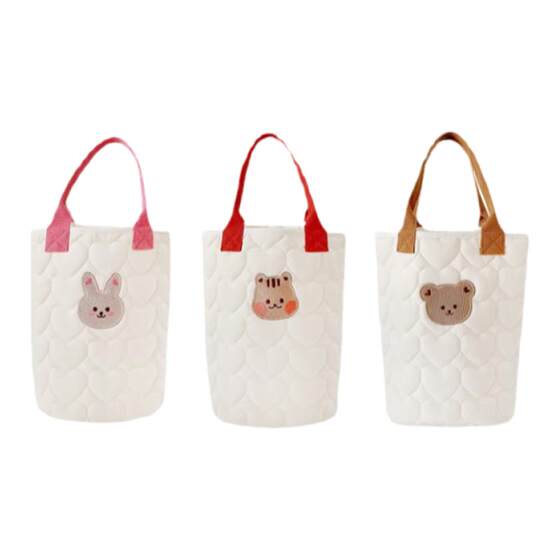 Korean style ins style love quilted cotton handbag for going out lightweight stroller hanging mommy bag milk bottle mother and baby bag