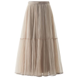 [Hot-selling restock] Ou Shili tutu skirt with large swing, umbrella skirt, long skirt, mesh skirt, top holiday goods in autumn and winter