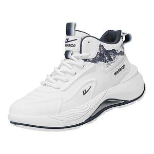 
Pull back summer high-top men's shoes leather surface Xiaobai sports leisure running basketball shock-absorbing student heightening dad trendy shoes