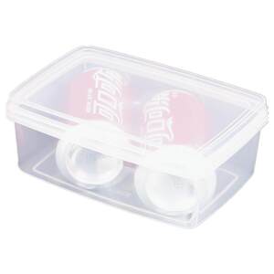 Food -grade fresh -keeping box refrigerator dedicated large -capacity plastic transparent milky white storage box can be heated and frozen