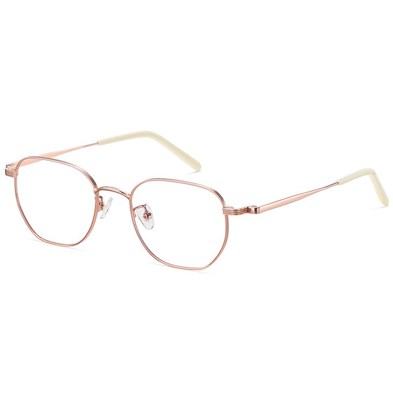 
Ultra-light myopia glasses for women can match the degree of anti-blue light and high-end feeling of non-faced face, small gold wire frame pure titanium eye frame