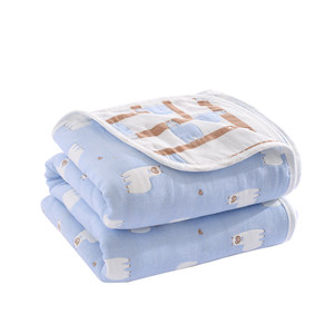 
Class A baby bed sheets, children's six-layer gauze pieces, baby pure cotton thickened cover, single spring, summer, autumn and winter kindergarten