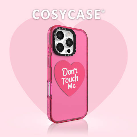 For Girls. Fuchsia Heart "Don't Touch Me" – 17, 16, 15, 14, 13 iPhone Case