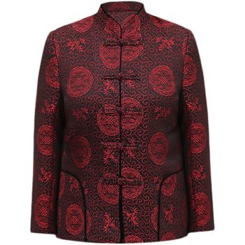 Middle-aged and elderly women's autumn clothes, grandma's Tang suit jacket, 60-year-old and 70-year-old mother's wedding, birthday dress, senior citizen's top