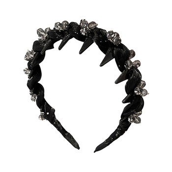 
Temperament rhinestone toothed headband for women with high skull and small face