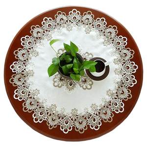 Weimi 9931 European -style rural lace hollow dining table fabric home round table cushion small round table cloth cover
