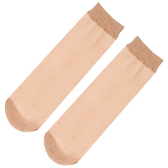 Langsha stockings women's short socks spring and autumn thin invisible flesh-colored mid-tube stockings short summer anti-hook silk crystal stockings