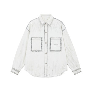 
FORNINES American wasteland style workwear denim shirt men's and women's trendy brand spring new high street jacket
