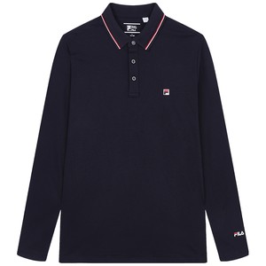 
FILA Fila men's long-sleeved POLO shirt 2025 autumn new official business casual commuter knitted lapel top