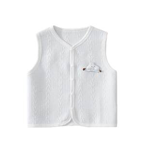 
Baby vest spring quilted type A pure cotton vest small month old baby infant spring outer wear foreign style top male 3