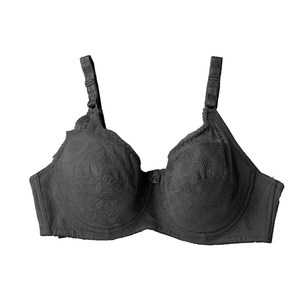 
Large size sponge-free pure cotton bra full cup with steel rings gathered girl's underwear sexy ultra-thin and comfortable