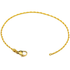 
Gold bracelet rope can be beaded couples women's fine hand-woven semi-finished simple gold beaded bracelet rope