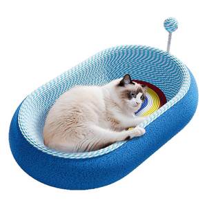 
Cat nest and cat scratching board, all-in-one cat bed for all seasons, extra large size sisal wear-resistant and lint-free cat sleeping basin