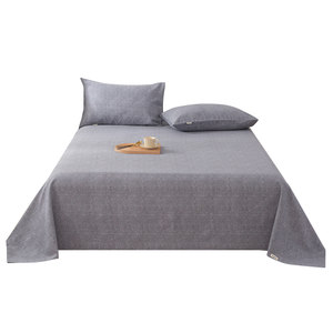 
Old coarse cloth sheet single piece thickened linen four seasons dormitory single student cotton and linen summer mat quilt three-piece set