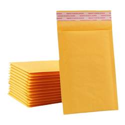 Yellow kraft paper bubble envelope bag bubble bag shockproof express packaging foam film bubble bag bubble film customization
