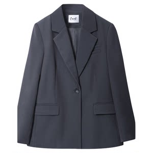 
Dajiashi gray suit suit for women professional formal college student interview autumn ladies high-end black suit jacket