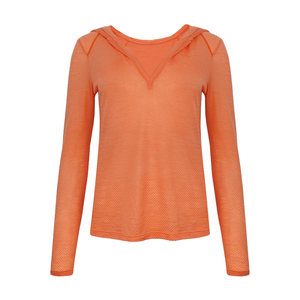 
Gray shell outdoor sun protection clothing Merino wool quick-drying mesh top Merino lightweight breathable long-sleeved women's summer