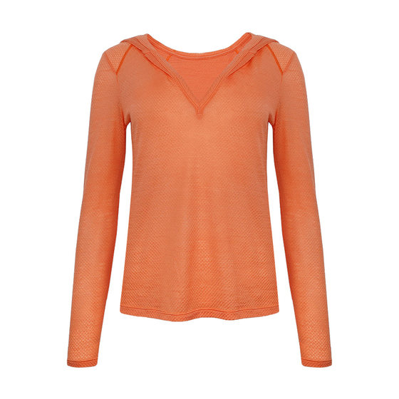 
Gray shell outdoor sun protection clothing Merino wool quick-drying mesh top Merino lightweight breathable long-sleeved women's summer