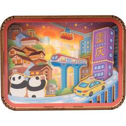 Cat's Sky City Chongqing Suzhou Wooden Night Light